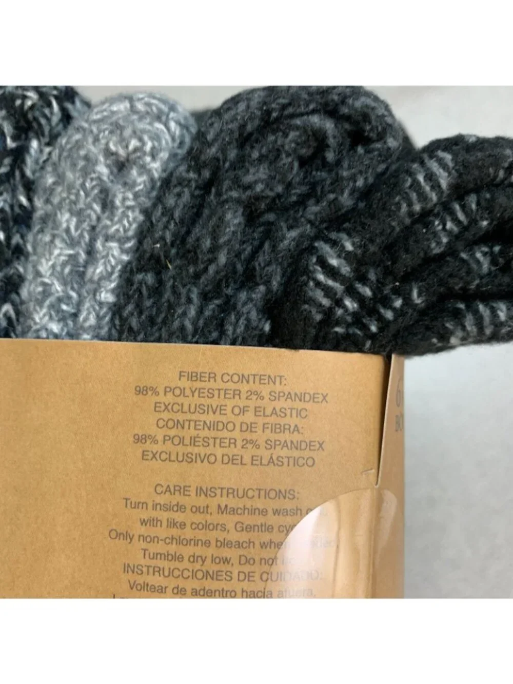 NWT Bearpaw Women's  Boot Socks 6-Pack Shoe Size 4-10 Black & Gray